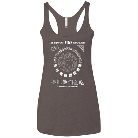 T-Shirts Macchiato / X-Small Dragons Fire Chili Sauce Women's Triblend Racerback Tank
