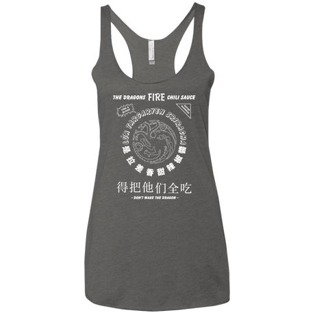 T-Shirts Premium Heather / X-Small Dragons Fire Chili Sauce Women's Triblend Racerback Tank