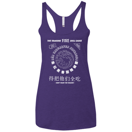 T-Shirts Purple / X-Small Dragons Fire Chili Sauce Women's Triblend Racerback Tank