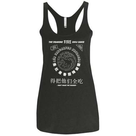 T-Shirts Vintage Black / X-Small Dragons Fire Chili Sauce Women's Triblend Racerback Tank