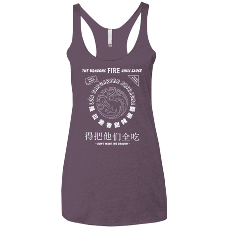 T-Shirts Vintage Purple / X-Small Dragons Fire Chili Sauce Women's Triblend Racerback Tank