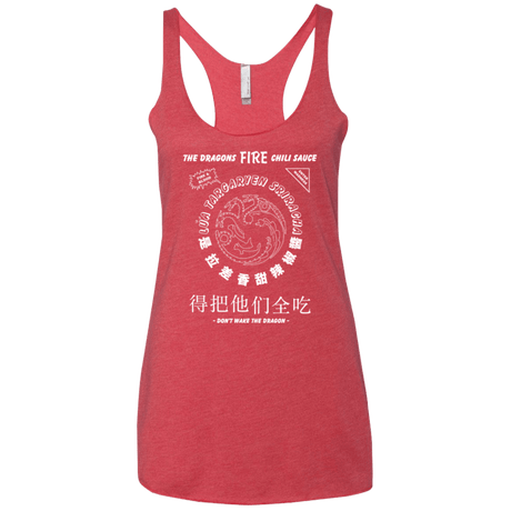 T-Shirts Vintage Red / X-Small Dragons Fire Chili Sauce Women's Triblend Racerback Tank