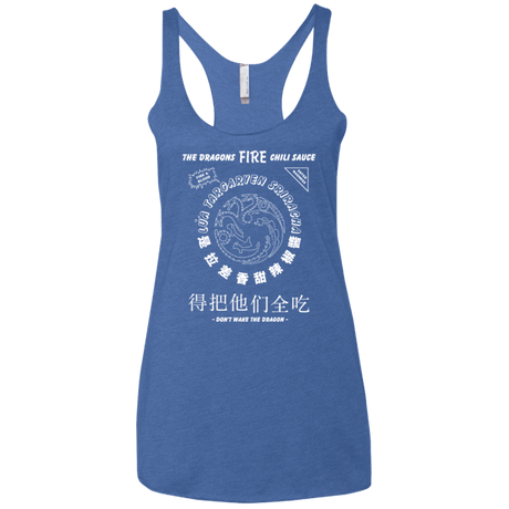 T-Shirts Vintage Royal / X-Small Dragons Fire Chili Sauce Women's Triblend Racerback Tank