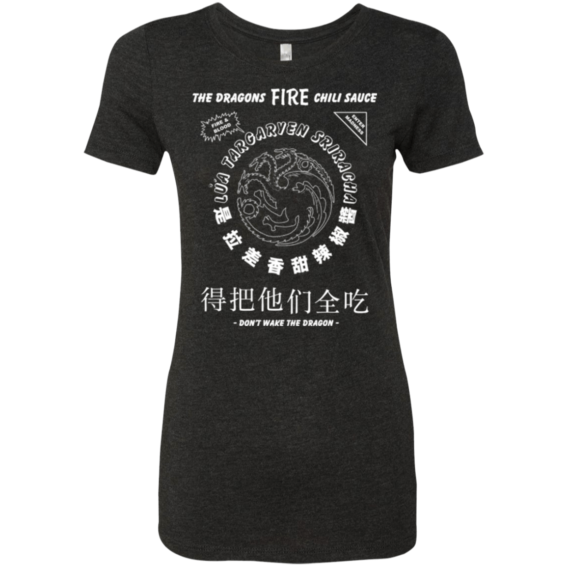 T-Shirts Vintage Black / Small Dragons Fire Chili Sauce Women's Triblend T-Shirt