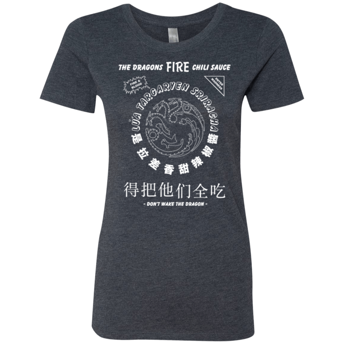 T-Shirts Vintage Navy / Small Dragons Fire Chili Sauce Women's Triblend T-Shirt