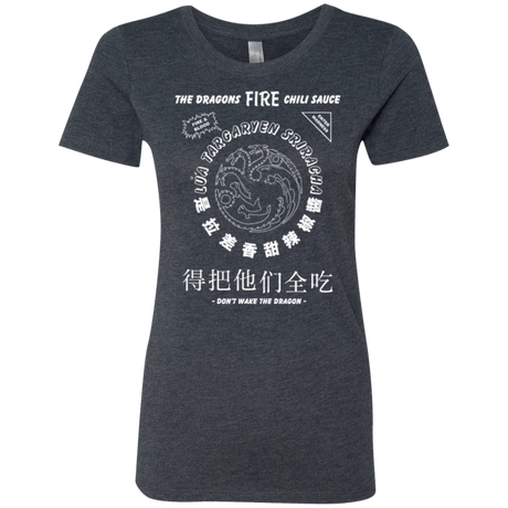 T-Shirts Vintage Navy / Small Dragons Fire Chili Sauce Women's Triblend T-Shirt