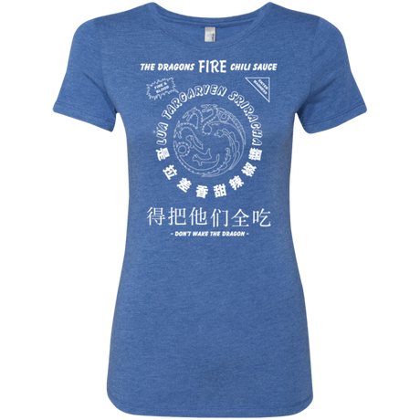 T-Shirts Vintage Royal / Small Dragons Fire Chili Sauce Women's Triblend T-Shirt