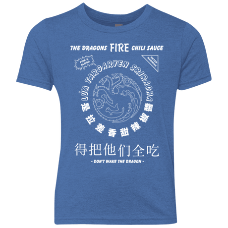 T-Shirts Vintage Royal / YXS Dragons Fire Chili Sauce Youth Triblend T-Shirt