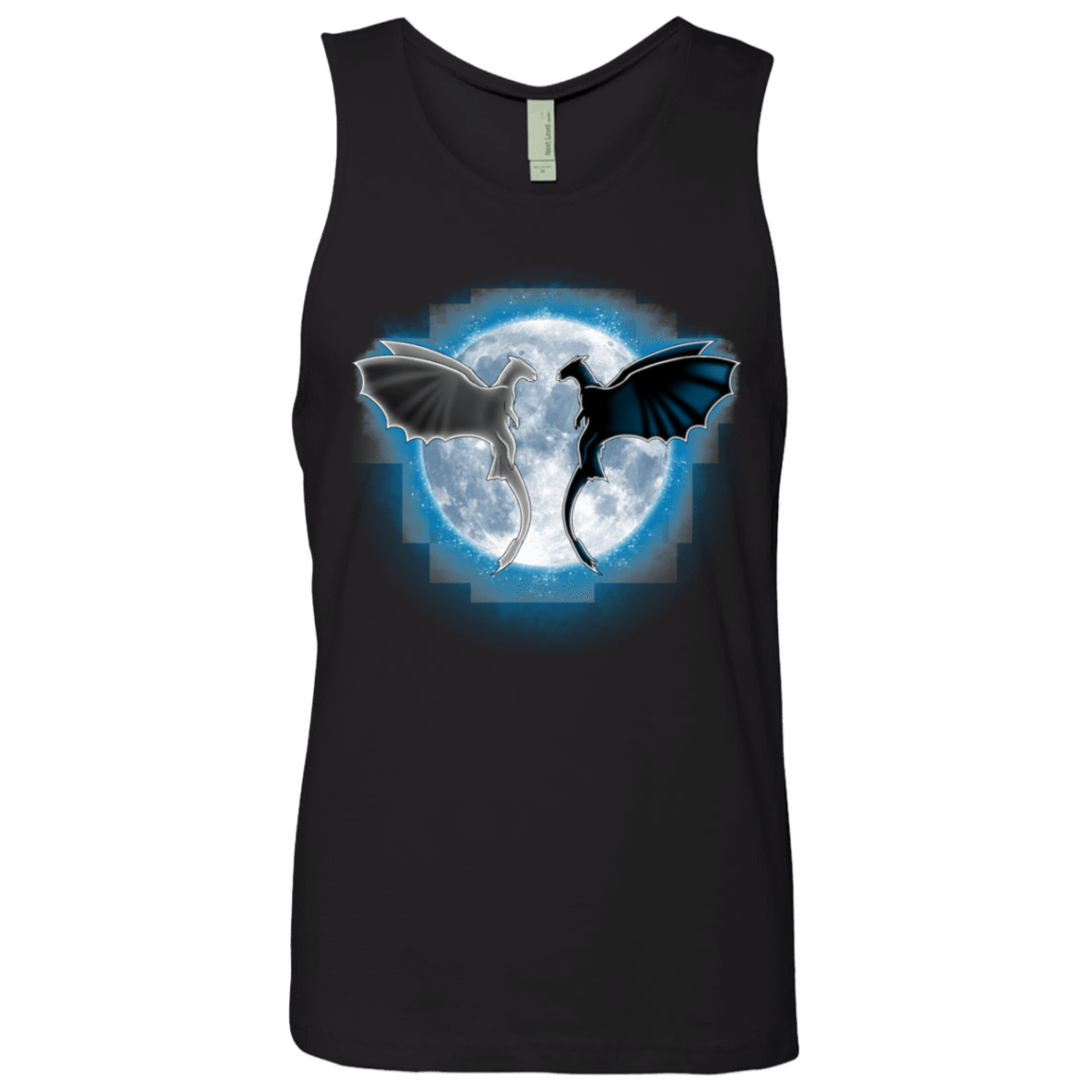 T-Shirts Black / S Dragons Moon Men's Premium Tank Top