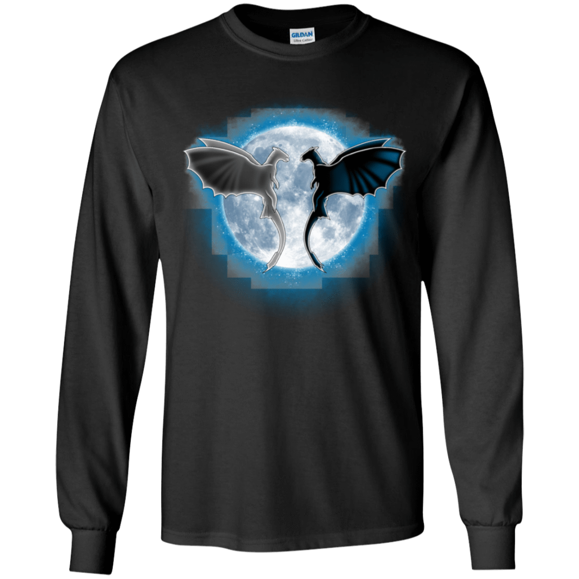 T-Shirts Black / YS Dragons Moon Youth Long Sleeve T-Shirt