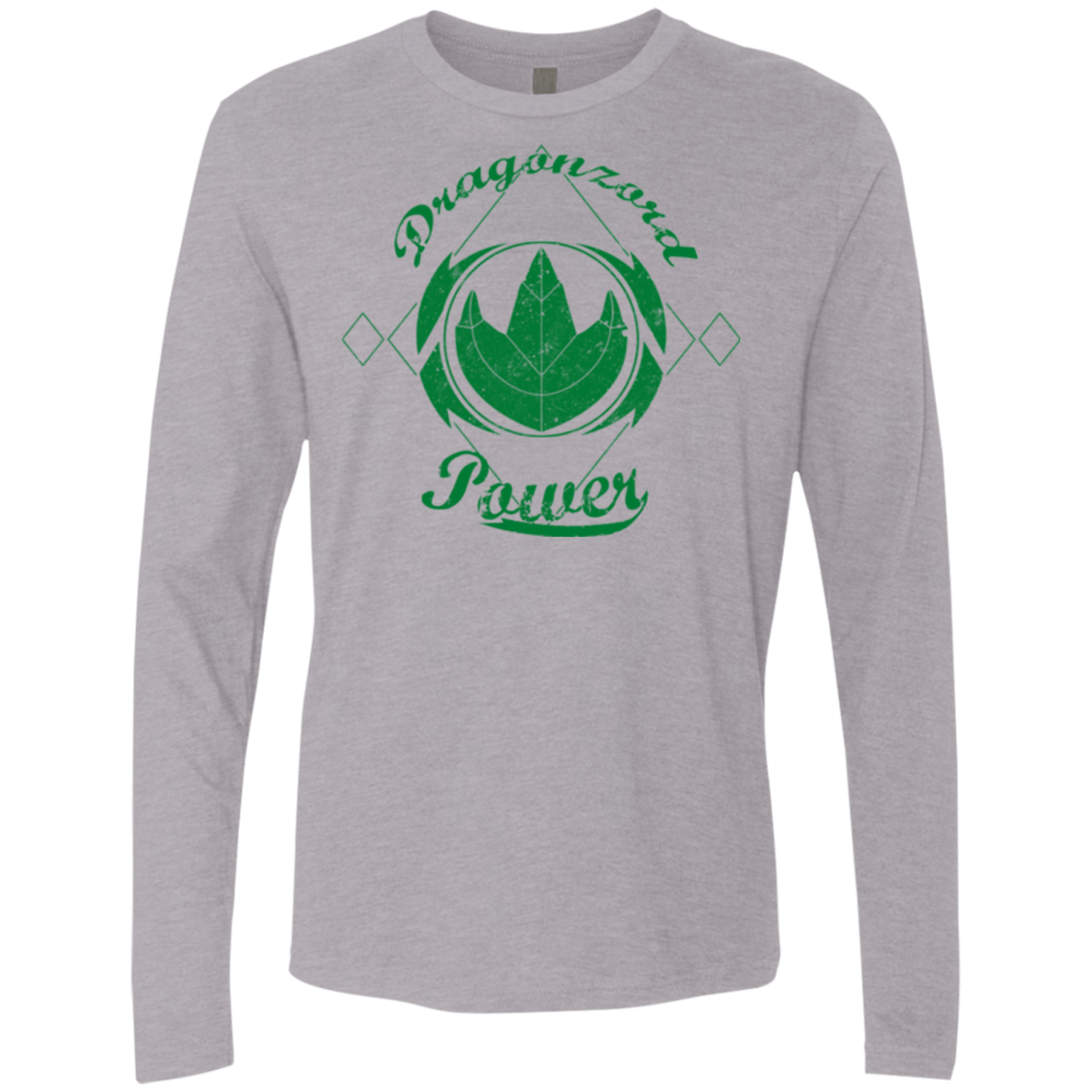 T-Shirts Heather Grey / Small Dragonzord Power Men's Premium Long Sleeve
