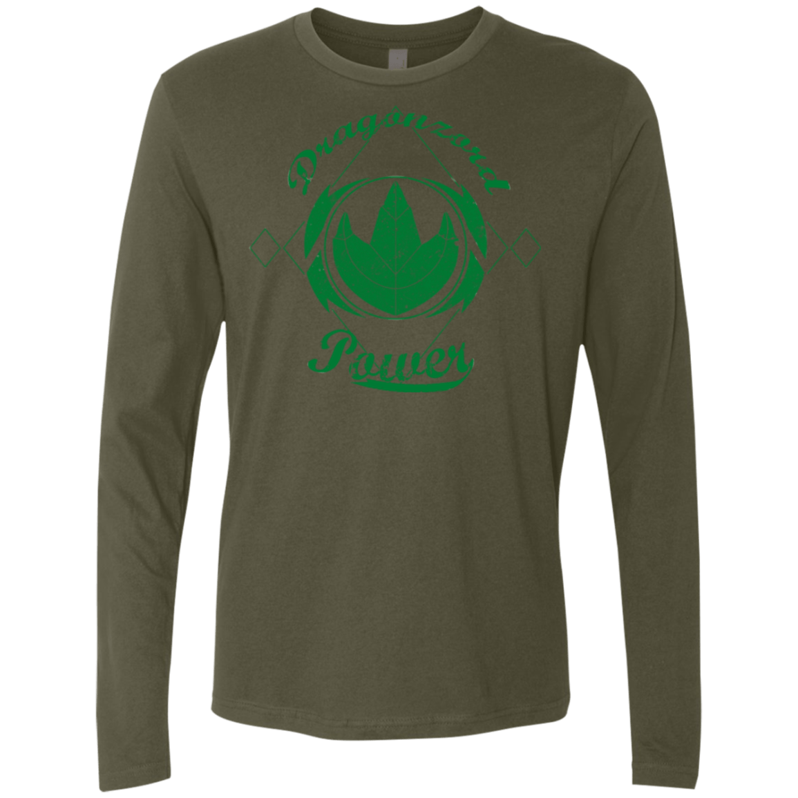 T-Shirts Military Green / Small Dragonzord Power Men's Premium Long Sleeve