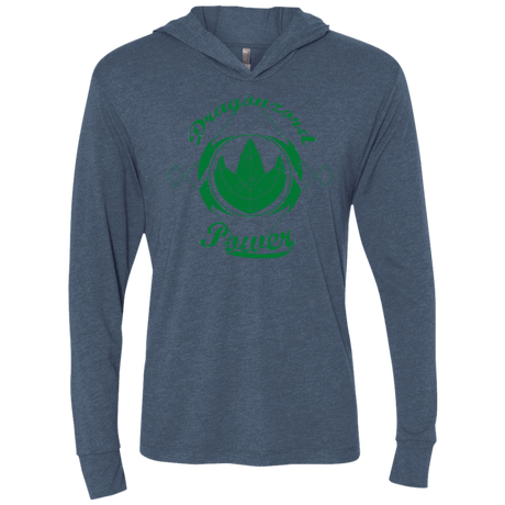 T-Shirts Indigo / X-Small Dragonzord Power Triblend Long Sleeve Hoodie Tee