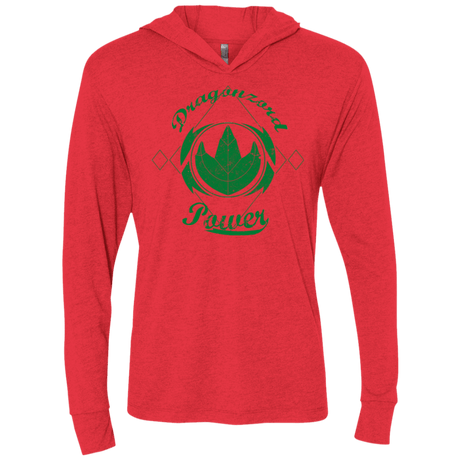 T-Shirts Vintage Red / X-Small Dragonzord Power Triblend Long Sleeve Hoodie Tee