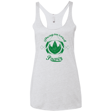 T-Shirts Heather White / X-Small Dragonzord Power Women's Triblend Racerback Tank