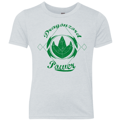 T-Shirts Heather White / YXS Dragonzord Power Youth Triblend T-Shirt