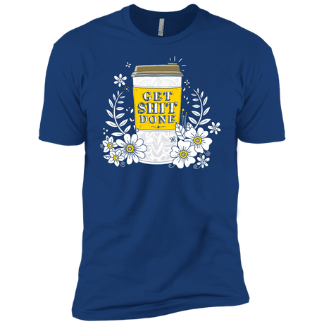 T-Shirts Royal / YXS Drink Coffee, Get Shit Done Boys Premium T-Shirt