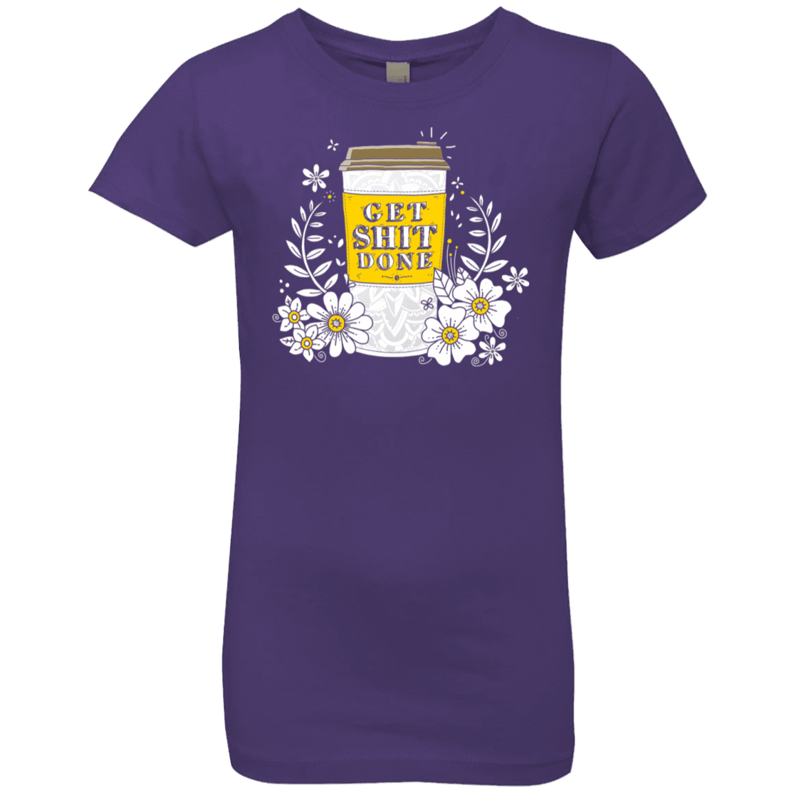 T-Shirts Purple Rush / YXS Drink Coffee, Get Shit Done Girls Premium T-Shirt