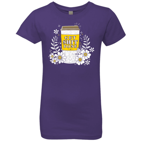 T-Shirts Purple Rush / YXS Drink Coffee, Get Shit Done Girls Premium T-Shirt