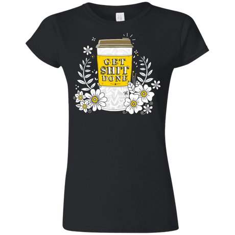 T-Shirts Black / S Drink Coffee, Get Shit Done Junior Slimmer-Fit T-Shirt