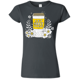 T-Shirts Charcoal / S Drink Coffee, Get Shit Done Junior Slimmer-Fit T-Shirt