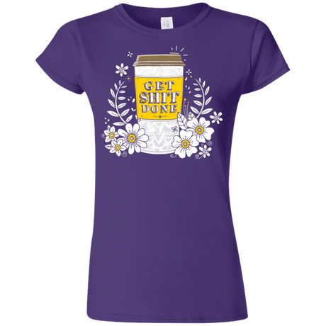 T-Shirts Purple / S Drink Coffee, Get Shit Done Junior Slimmer-Fit T-Shirt