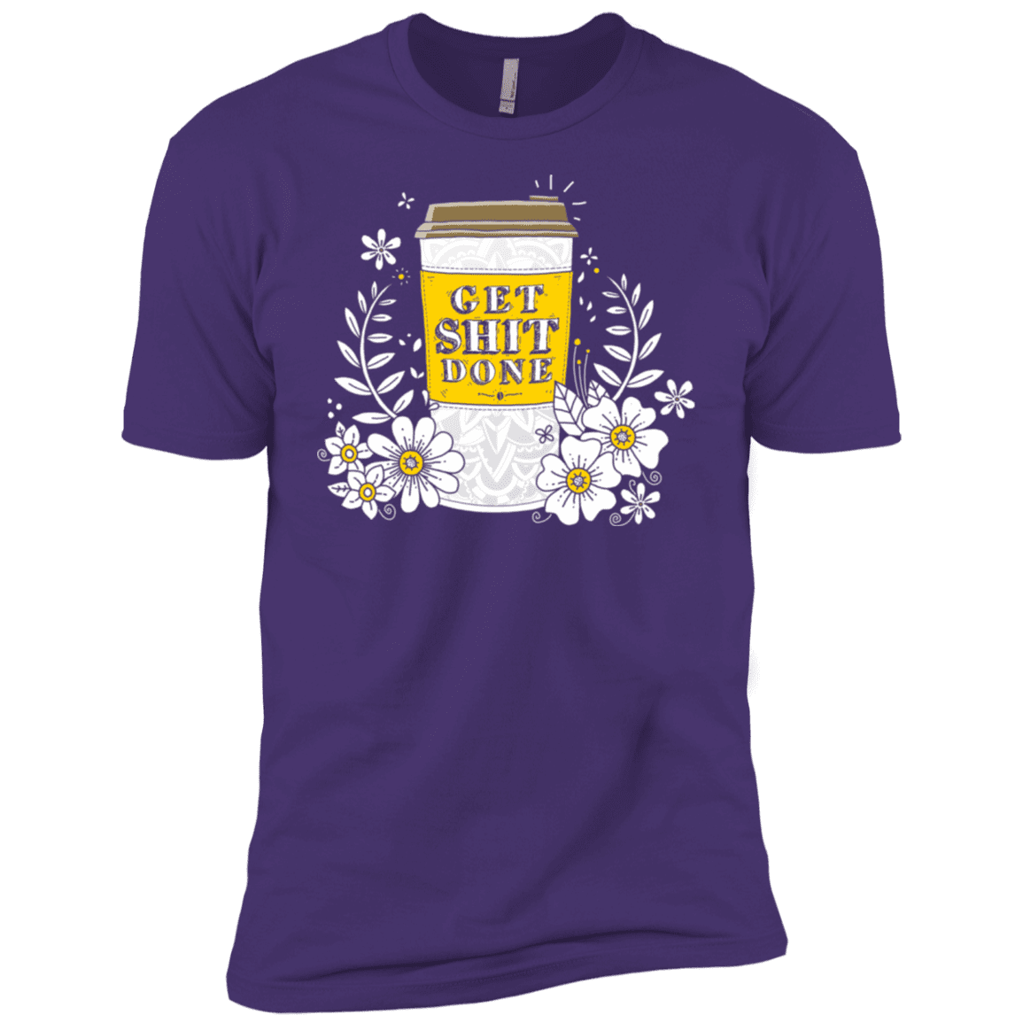 T-Shirts Purple Rush/ / X-Small Drink Coffee, Get Shit Done Men's Premium T-Shirt