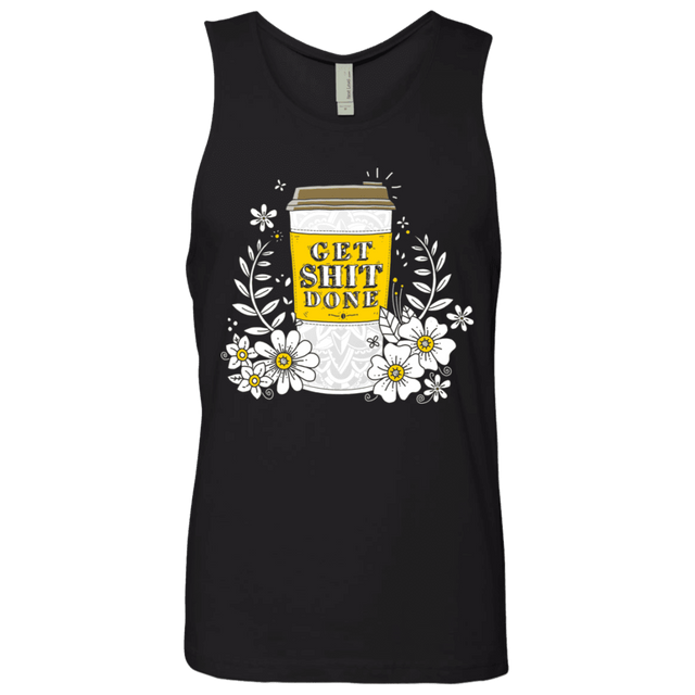 T-Shirts Black / S Drink Coffee, Get Shit Done Men's Premium Tank Top