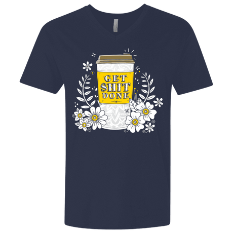 T-Shirts Midnight Navy / X-Small Drink Coffee, Get Shit Done Men's Premium V-Neck