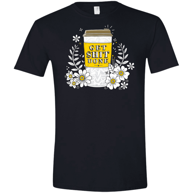 T-Shirts Black / X-Small Drink Coffee, Get Shit Done Men's Semi-Fitted Softstyle