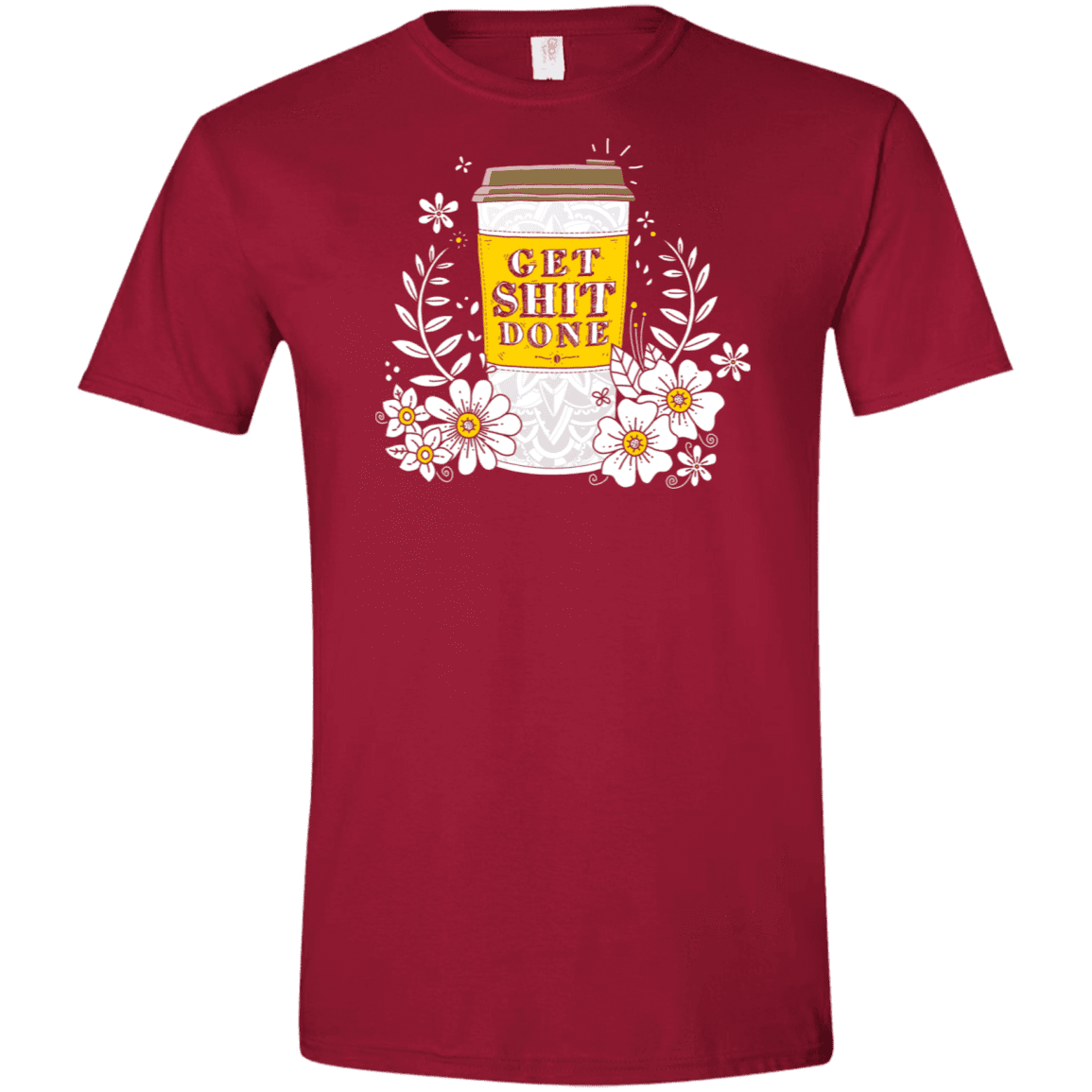T-Shirts Cardinal Red / S Drink Coffee, Get Shit Done Men's Semi-Fitted Softstyle