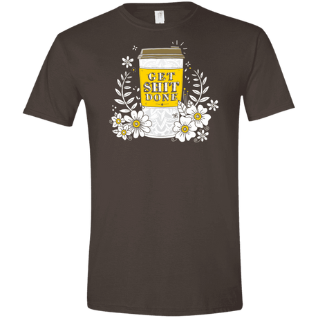 T-Shirts Dark Chocolate / S Drink Coffee, Get Shit Done Men's Semi-Fitted Softstyle