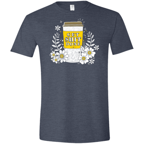 T-Shirts Heather Navy / S Drink Coffee, Get Shit Done Men's Semi-Fitted Softstyle