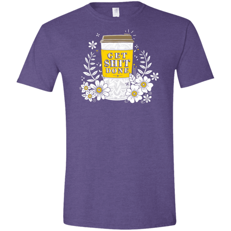 T-Shirts Heather Purple / S Drink Coffee, Get Shit Done Men's Semi-Fitted Softstyle
