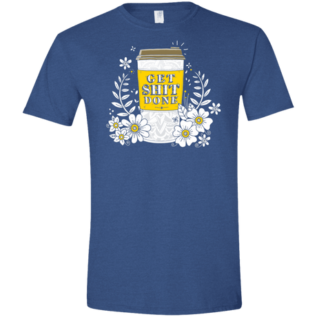 T-Shirts Heather Royal / X-Small Drink Coffee, Get Shit Done Men's Semi-Fitted Softstyle