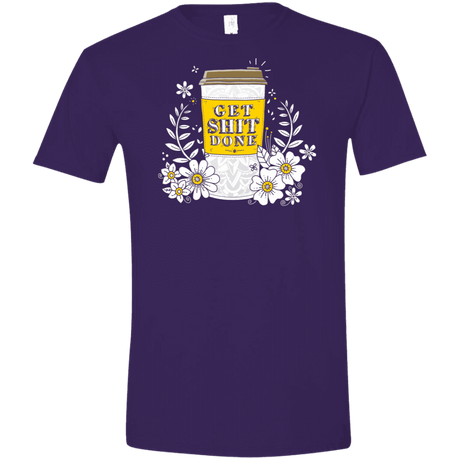 T-Shirts Purple / S Drink Coffee, Get Shit Done Men's Semi-Fitted Softstyle
