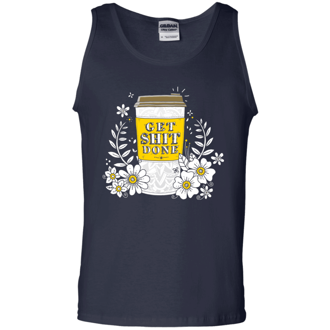 T-Shirts Navy / S Drink Coffee, Get Shit Done Men's Tank Top