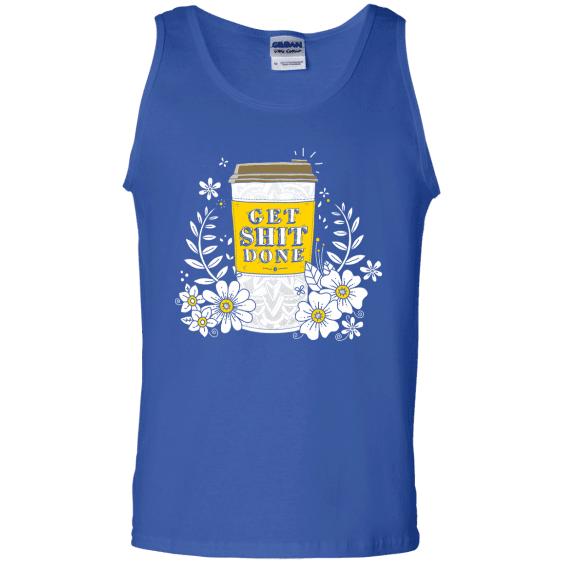 T-Shirts Royal / S Drink Coffee, Get Shit Done Men's Tank Top