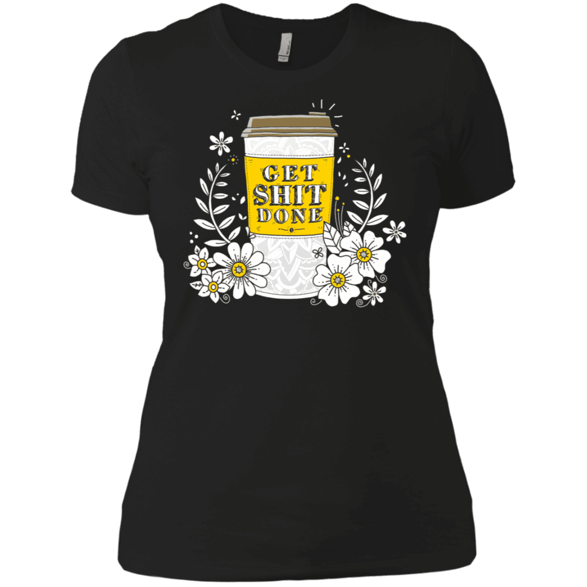 T-Shirts Black / X-Small Drink Coffee, Get Shit Done Women's Premium T-Shirt