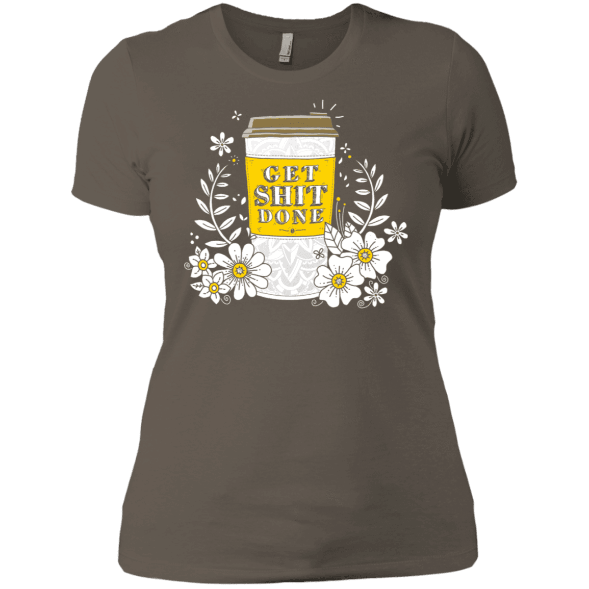 T-Shirts Warm Grey / X-Small Drink Coffee, Get Shit Done Women's Premium T-Shirt