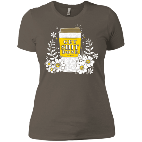 T-Shirts Warm Grey / X-Small Drink Coffee, Get Shit Done Women's Premium T-Shirt