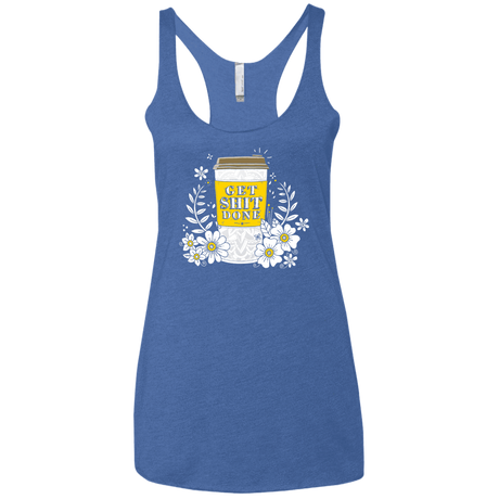 T-Shirts Vintage Royal / X-Small Drink Coffee, Get Shit Done Women's Triblend Racerback Tank