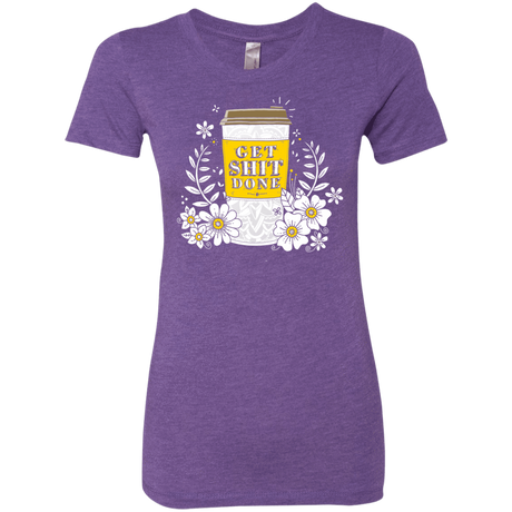 T-Shirts Purple Rush / S Drink Coffee, Get Shit Done Women's Triblend T-Shirt