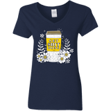 T-Shirts Navy / S Drink Coffee, Get Shit Done Women's V-Neck T-Shirt