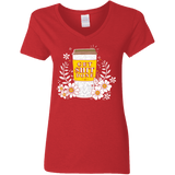 T-Shirts Red / S Drink Coffee, Get Shit Done Women's V-Neck T-Shirt