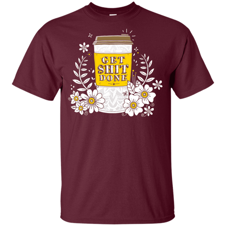 T-Shirts Maroon / YXS Drink Coffee, Get Shit Done Youth T-Shirt