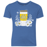 T-Shirts Vintage Royal / YXS Drink Coffee, Get Shit Done Youth Triblend T-Shirt