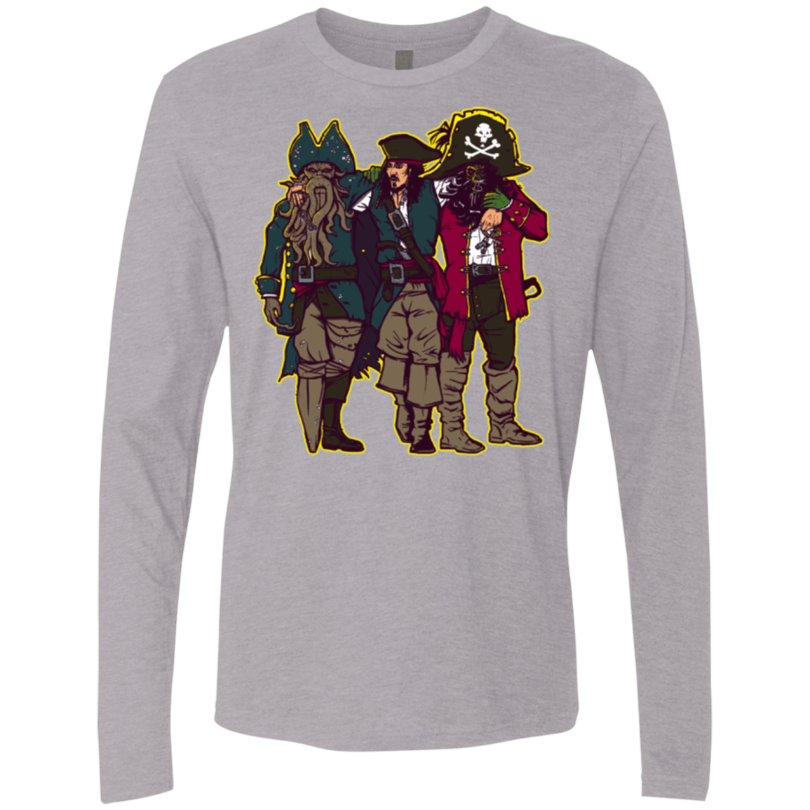T-Shirts Heather Grey / Small Drink Up Me Hearties Men's Premium Long Sleeve