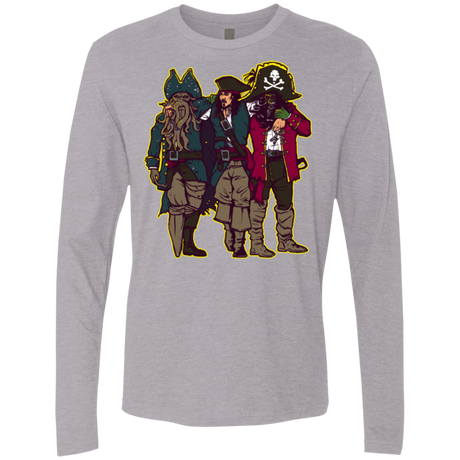T-Shirts Heather Grey / Small Drink Up Me Hearties Men's Premium Long Sleeve
