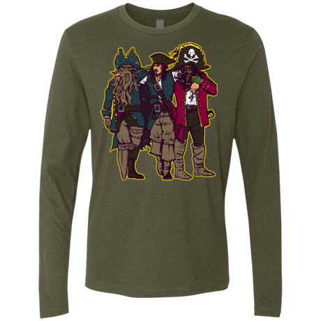 T-Shirts Military Green / Small Drink Up Me Hearties Men's Premium Long Sleeve